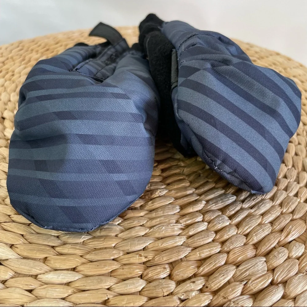Obermeyer Black Striped Small Kids Mittens Size L